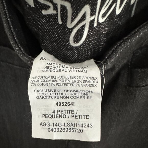 LEE Style Up Pull on Jeans Boot cut Black Size 4 Petite - Picture 5 of 7